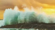 Ocean Wave Crashing On Shore Cinemagraph Stock Footage