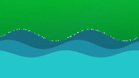 Ocean Wave Cresting With Foam Spray on Green Screen Stock Footage 342000573