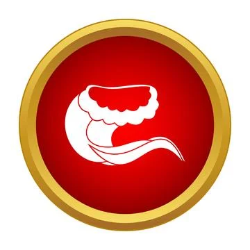 Ocean wave cresting inside red circle icon design Stock Illustration