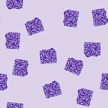 Ocean wave full of plastic glyph seamless pattern Stock Illustration