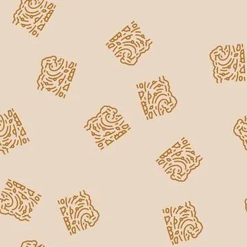 Ocean wave full of plastic line seamless pattern Stock Illustration