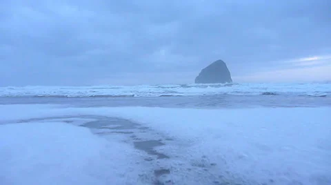 Ocean Wave at High Tide Stock Footage 2581830