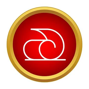 Ocean wave icon designing a simple symbol Stock Illustration