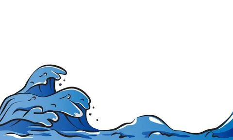 Ocean wave illustration drawing vector isolated Stock-Illustration