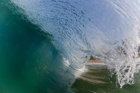 Ocean Wave Inside Blue Stock Photos