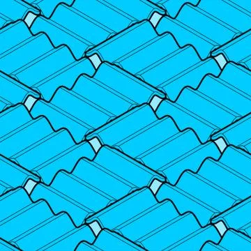 Ocean wave isometric style pattern seamless. waves vector background Stock Illustration