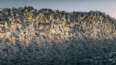 Ocean wave of money covers the camera, money wave Stock Footage 119231746