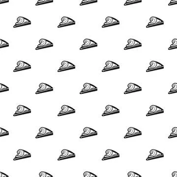 Ocean wave pattern black and white graphic Stock Illustration