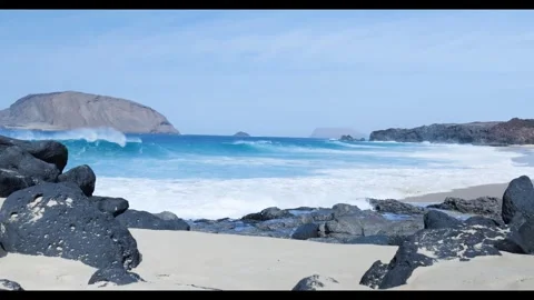 Ocean wave Rock nature Video stock 273698015