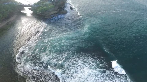 Ocean Wave On Sandy Beach Stock Footage 128163849