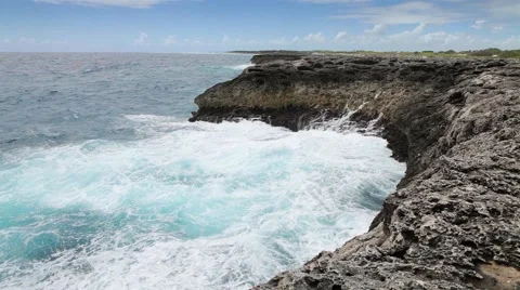Ocean wave splash on the reef. Stock Footage 50367069