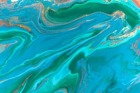 Ocean wave style abstract marble blue texture. Stock Illustration
