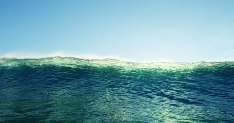 Ocean Wave at Sunset Stock Footage 71316709