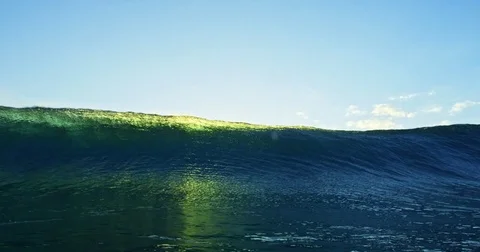 Ocean Wave at Sunset Stock Footage 71328525