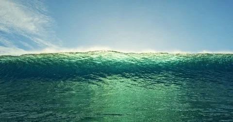 Ocean Wave at Sunset Stock Footage 71350705