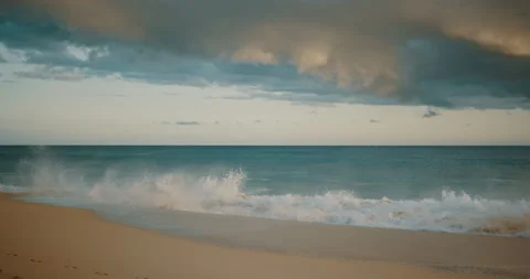 Ocean Wave at Sunset Stock Footage 156233119