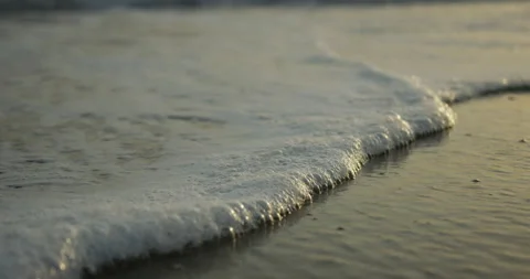 Ocean Wave at Sunset, Slow Motion Video stock 192315370