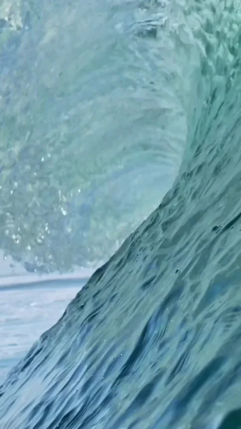 Ocean wave at sunset time.Vertial video Stock Footage 296166813