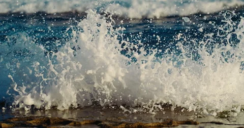 Ocean Wave Super Slow Motion Stock Footage 254078085