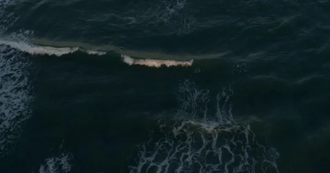 Ocean Wave Texture Pelican Gulf Coast Beach Aerial Vídeos de archivo 121278161