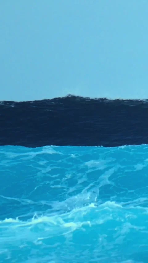 Ocean wave under blue sky.Vertical video Stock Footage 315367766