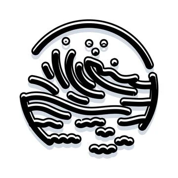 Ocean wave vector minimalist icon design Stock Illustration