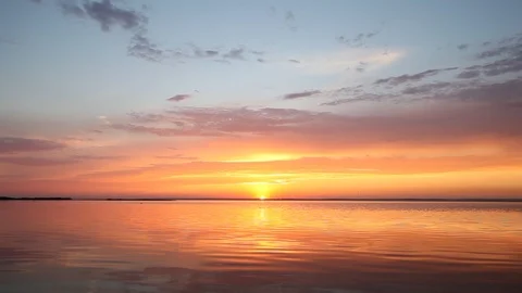 Ocean wave water surface with rising sun reflection. Florida, USA Stock Footage 87618956