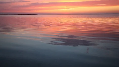 Ocean wave water surface with rising sun reflection. Florida, USA Stock Footage 87635404