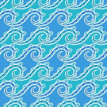 Ocean waves - 3 Stock Illustration