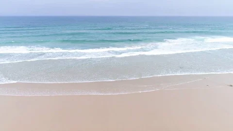 Into Ocean Waves Aerial 4k Stock Footage 77275008
