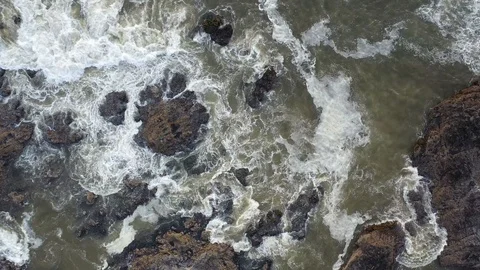 Ocean Waves Aerial Stock Footage 126803791