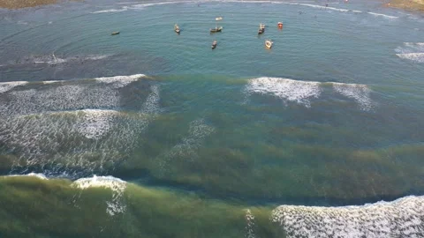 Ocean waves Aerial Stock Footage 252014825
