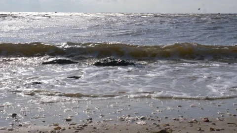 Ocean waves after a storm Stock Footage 152535730