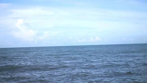 Ocean with waves in the afternoon Stock Footage 263057319