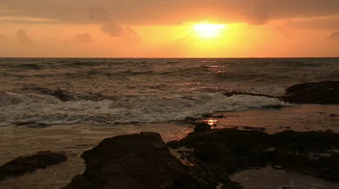Ocean waves against rocks. Stock Footage 68430876