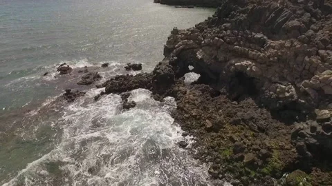 Ocean waves along a rocky coast. Stock Footage 237482096