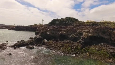 Ocean waves along a rocky coast. Stock Footage 237482116
