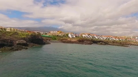 Ocean waves along a rocky coast. Stock Footage 237482119