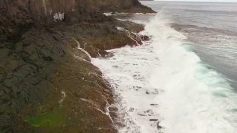 Ocean waves along a rocky coast. Stock Footage 237482203