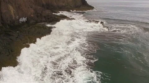 Ocean waves along a rocky coast. Stock Footage 237482246