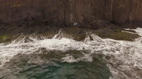Ocean waves along a rocky coast. Stock Footage 237482270