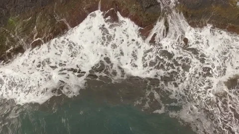 Ocean waves along a rocky coast. Stock Footage 237482328