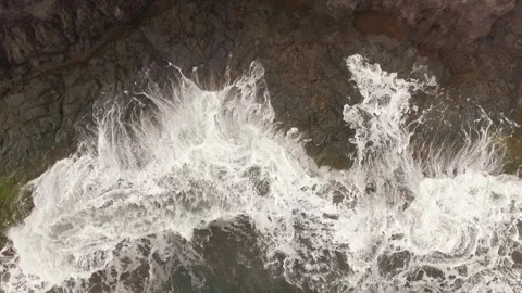 Ocean waves along a rocky coast. Stock Footage 237482342