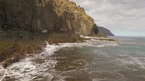 Ocean waves along a rocky coast. Stock Footage 237482428