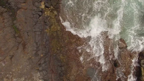 Ocean waves along a rocky coast. Stock Footage 237484102