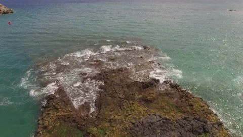 Ocean waves along a rocky coast. Stock Footage 237484176