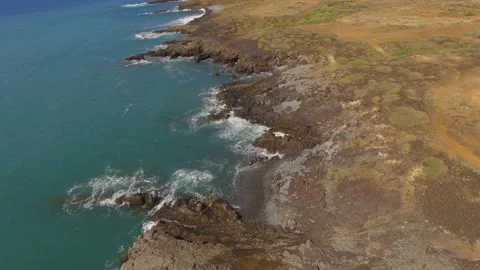Ocean waves along a rocky coast. Stock Footage 237486218