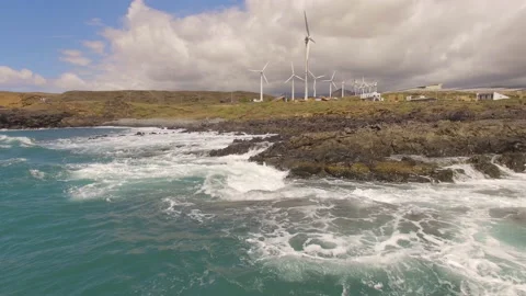 Ocean waves along a rocky coast. Stock Footage 237486446