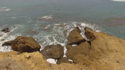 Ocean waves along a rocky coast. Stock Footage 237486915