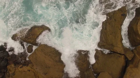 Ocean waves along a rocky coast. Stock Footage 237487264